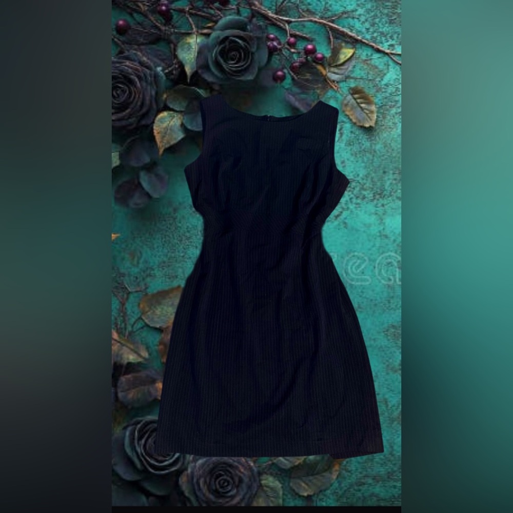 Tahari Black Sleeveless Sheath Dress